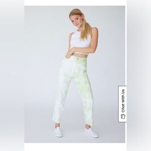 PacSun Lime Tie Dye Jeans